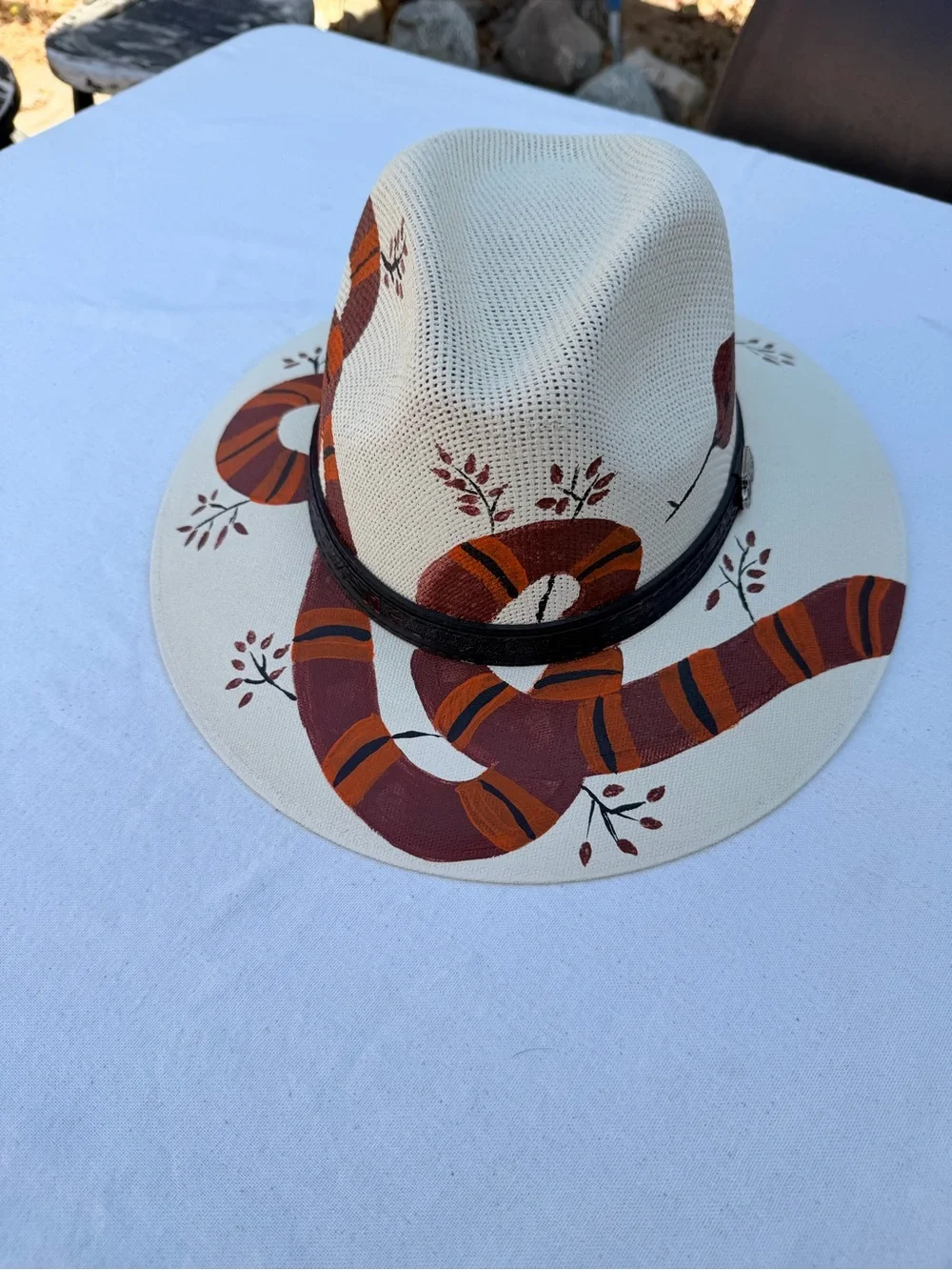 Hand painted fedora hat